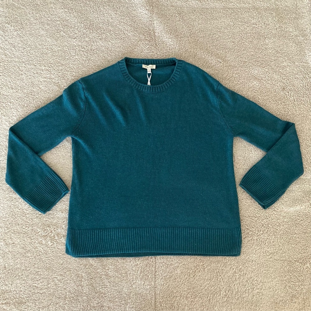 NEW Ella Moss Dark Aqua Teal Emerald Knitted Women's Sweater